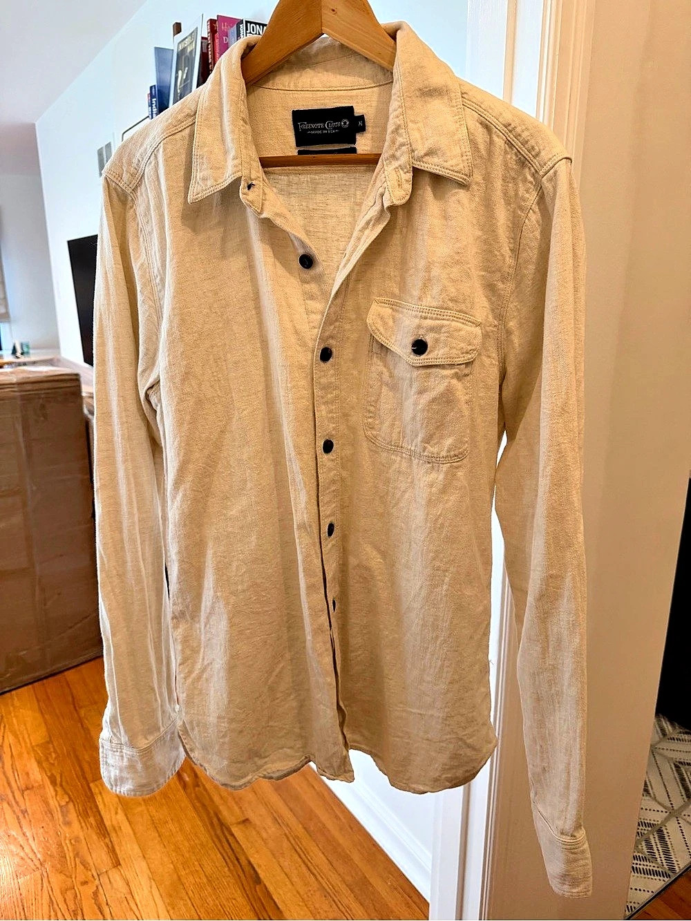 Freenote Cloth Lambert Natural Canvas Workshirt Beige Medium